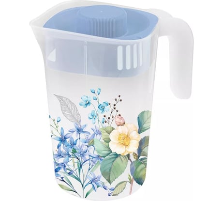 Кувшин с крышкой Полимербыт Цветущий сад, 2л 431752800