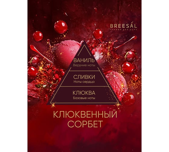 Breesal Ароматический диффузор для дома Passion Клюквенный сорбет BR0008