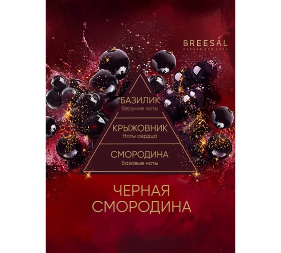Breesal Ароматический диффузор для дома Passion Черная смородина BR0011