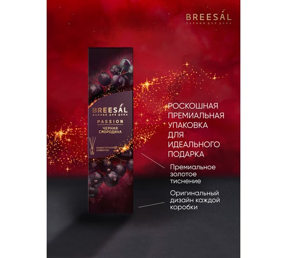 Breesal Ароматический диффузор для дома Passion Черная смородина BR0011