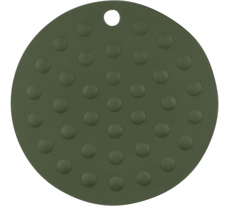 Коврик под горячее силиконовый PERFECTO LINEA, круглый, 17.5x0.2 см, NATURAL GREEN, 23-016118 ЦЗ-1564881500