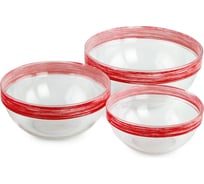 Набор салатников LUMINARC ЭМПИЛАБЛЬ БРАШМАНИЯ РЕД 3 шт (17 см+20 см+23 см) P801-RED