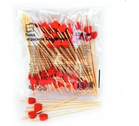 Пики для канапе ОФИСМАГ Сердце бамбуковые, красное, 12 см, 100 шт, КП 139419 700679