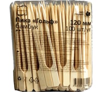 Пики для канапе ОФИСМАГ ГОЛЬФ бамбуковые, 9 см, 100 шт, КП 133043 700671