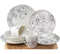 Набор столовый фарфоровый DOMENIK PEONIA на 4 персоны, 16 предметов DMS292-ECOM