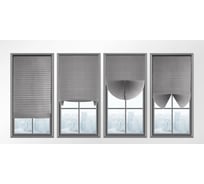 Жалюзи плиссе DIVINO DelDecor Серый, 90x190 см PL-90-003