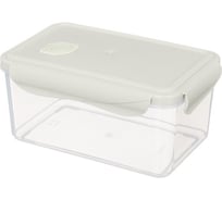 Контейнер для продуктов герметичный прямоугольный Phibo с клапаном, ECO STYLE, 1.6л, светло-серый 433121530