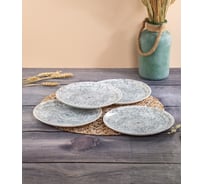 Набор тарелок десертных LUMINARC DIWALI TARSO GREY and BLACK 4 шт., 21 см V9376-4ECOM