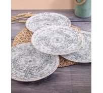 Набор тарелок обеденных LUMINARC DIWALI TARSO GREY and BLACK 4 шт., 25 см V9375-4ECOM