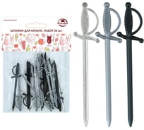 Шпажки для канапе МУЛЬТИДОМ Шпага Лофт Набор 20 шт, длина 82 мм, только кратно упаковке МТ76-187