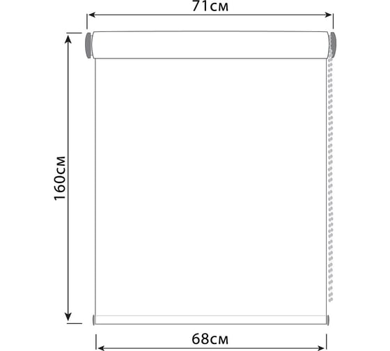Однотонная рулонная штора DDA розовая 68х170 см 76406