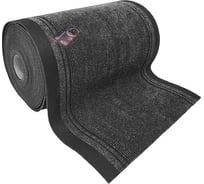 Грязезащитный входной ковер-дорожка ООО Комус ворсовый 900 мм х 20 м темно-серый-черный 1013837