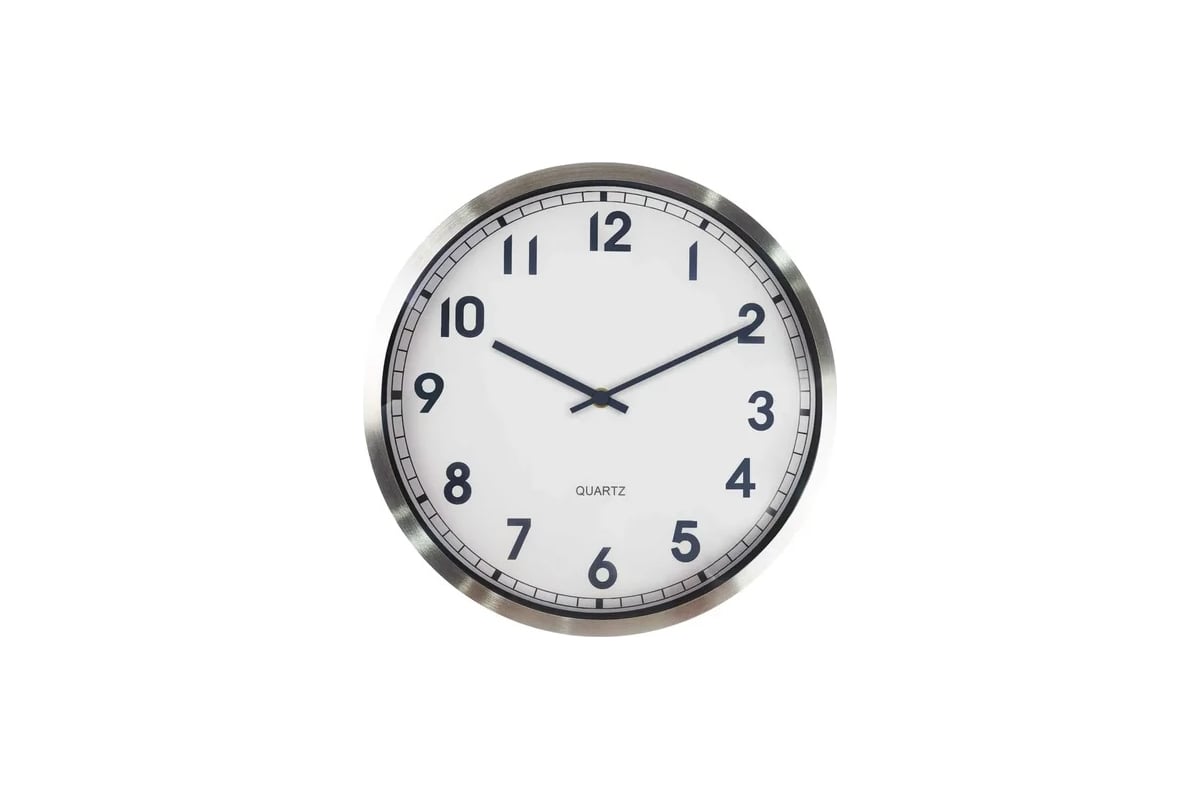 Настенные круглые часы Apeyron цвет корпуса серебристый, металл, 25 см ...