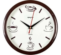 Настенные круглые часы Apeyron цвет корпуса коричневый, пластик PL200912