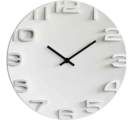 Настенные круглые часы Apeyron цвет корпуса белый, пластик, O35см/PL200924