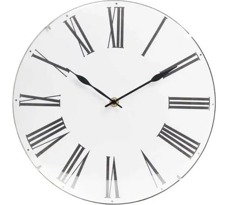 Часы настенные Apeyron круглые, цвет корпуса белый, пластик, Ø35,5см, без батарейки / PL200927