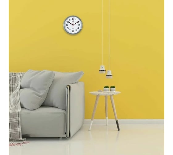 Настенные круглые часы Apeyron цвет корпуса серый, пластик, 22 см PL200909