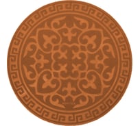 Придверный коврик VORTEX COMFORT диаметр 65 см, круглый, коричневый 22388-2