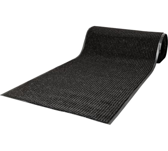 Влаговпитывающий коврик-дорожка OfficeClean ворсовый, ребристый, 90х1500 см, черный 320244 1