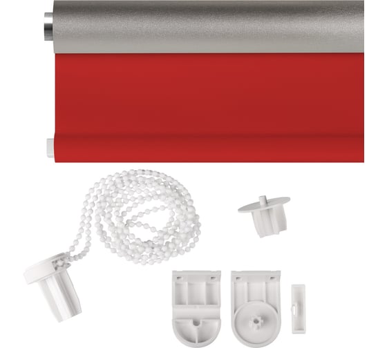 Рулонная штора PRAKTO Blackout Silver 140х175см алая 7795264