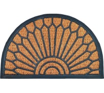 Придверный кокосовый коврик ComeForte RUBBERTECH 40х60 см полукруглый CM-1011