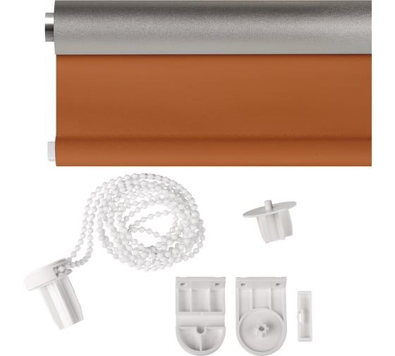 Рулонная штора PRAKTO Blackout Silver 140х175см оранжевый 7794885