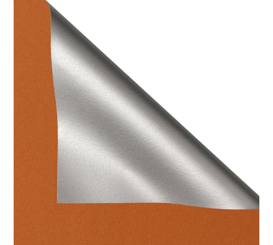 Рулонная штора PRAKTO Blackout Silver 100х160см оранжевый 7794854