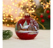 Ёлочный шар Сималенд Зимушка d-8 см, ручная роспись 5227201