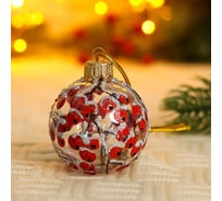 Ёлочный шар Сималенд Огненная рябина d-5 см, ручная роспись 7304116