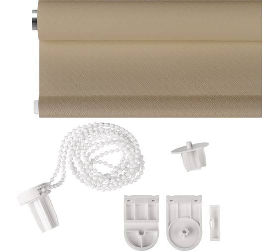 Рулонная штора PRAKTO Ribbed 140х175см бежевый 6530192