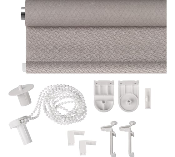 Рулонная штора PRAKTO Ribbed 100х160см серый 6530277