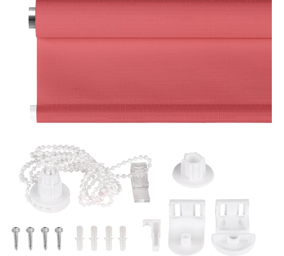 Рулонная штора PRAKTO Shantung 110х160см розовый 7793116