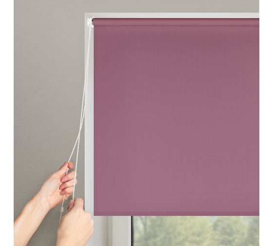 Рулонная штора PRAKTO Shantung 120х160см фиолетовый 7793260