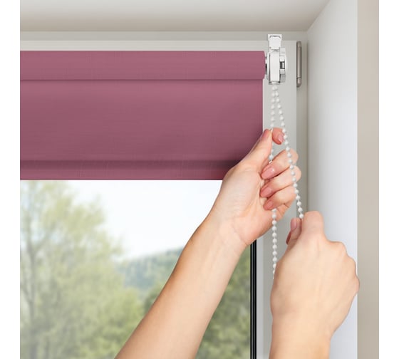 Рулонная штора PRAKTO Shantung 60х160см фиолетовый 7793208