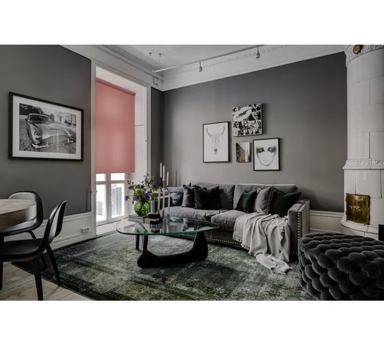 Рулонная штора PRAKTO Shantung 50х160см розовый 7793048