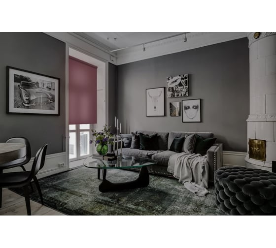 Рулонная штора PRAKTO Shantung 50х160см розовый 7793048
