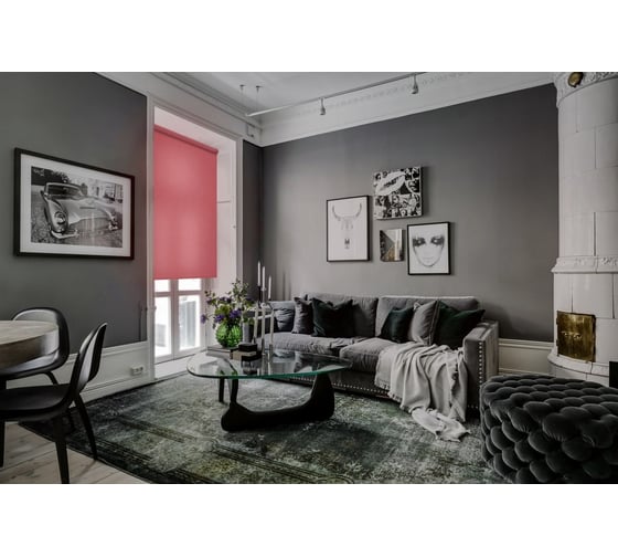 Рулонная штора PRAKTO Shantung 160х175см розовый 7793147