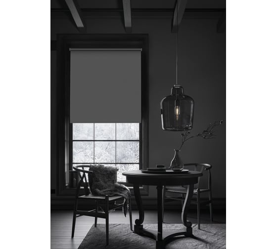 Рулонная штора PRAKTO Blackout Silver 140х175см серый 7792157