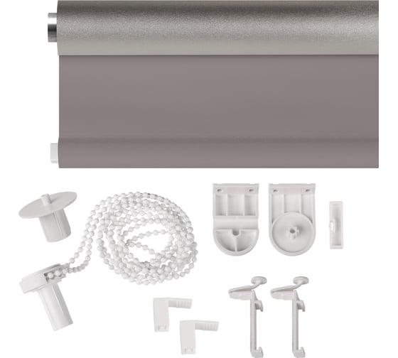 Рулонная штора PRAKTO Blackout Silver 40х160см серый 7792058