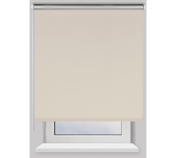 Рулонная штора PRAKTO Blackout Silver 180х175см светло-бежевый 7794649