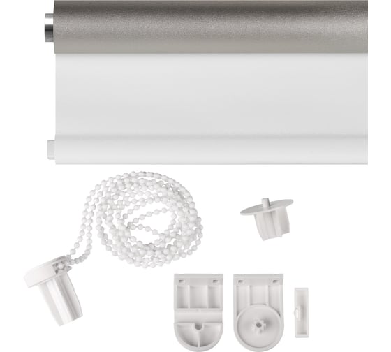 Рулонная штора PRAKTO Blackout Silver 140х175см белый 7794496