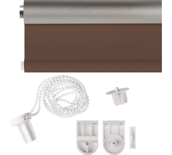 Рулонная штора PRAKTO Blackout Silver 140х175см шоколад 7794755