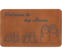 Влаговпитывающий коврик ComeForte ВЕЛЮР ТАПОЧКИ 60х90 см бежевый TCLR/W-204