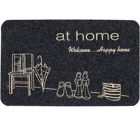 Влаговпитывающий коврик ComeForte ВЕЛЮР УЮТНЫЙ ДОМ 60х90 см серый TCLR/W-105