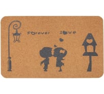 Влаговпитывающий коврик ComeForte ВЕЛЮР ЛЮБОВЬ НАВСЕГДА 50х80 см бежевый TCLR/W-301
