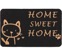 Влаговпитывающий коврик ComeForte ВЕЛЮР МИЛЫЙ ДОМ 50х80 см черный TCLR/W-703