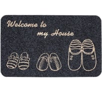 Влаговпитывающий коврик ComeForte ВЕЛЮР ТАПОЧКИ 60х90 см серый TCLR/W-205