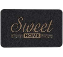 Влаговпитывающий коврик ComeForte ВЕЛЮР ЛЮБИМЫЙ ДОМ 50х80 см серый TCLR/W-402