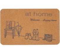 Влаговпитывающий коврик ComeForte ВЕЛЮР УЮТНЫЙ ДОМ 60х90 см бежевый TCLR/W-104