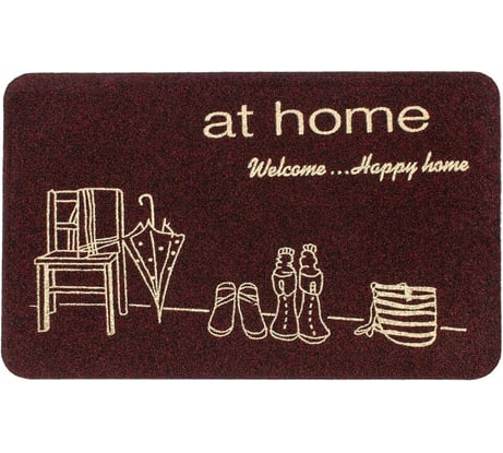 Влаговпитывающий коврик ComeForte ВЕЛЮР УЮТНЫЙ ДОМ 60х90 см черный TCLR/W-106